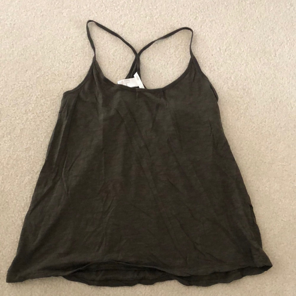 Olive green razor back tank